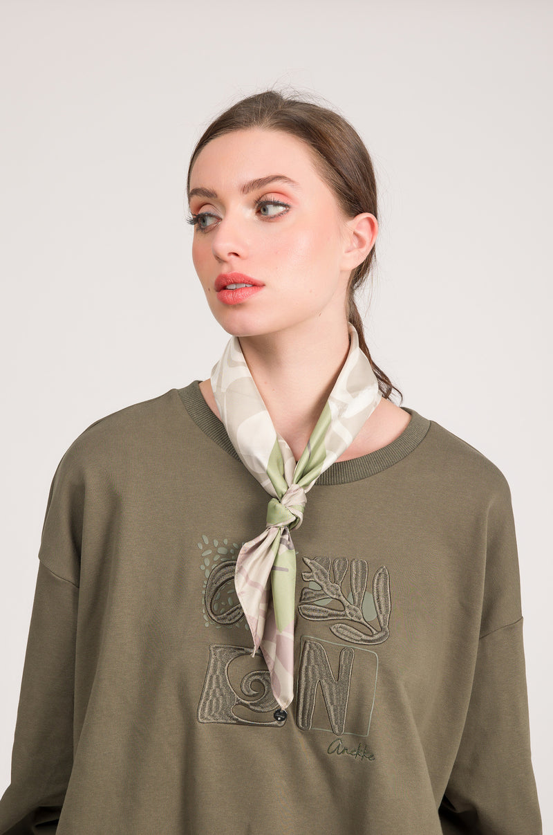 Foulard carré imprimé Muse