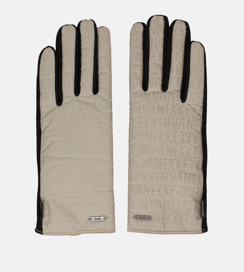 Gants Contemporary noir et beige