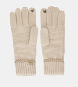 Gants tricotés beige