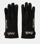 Gants doublés en polaire noirs