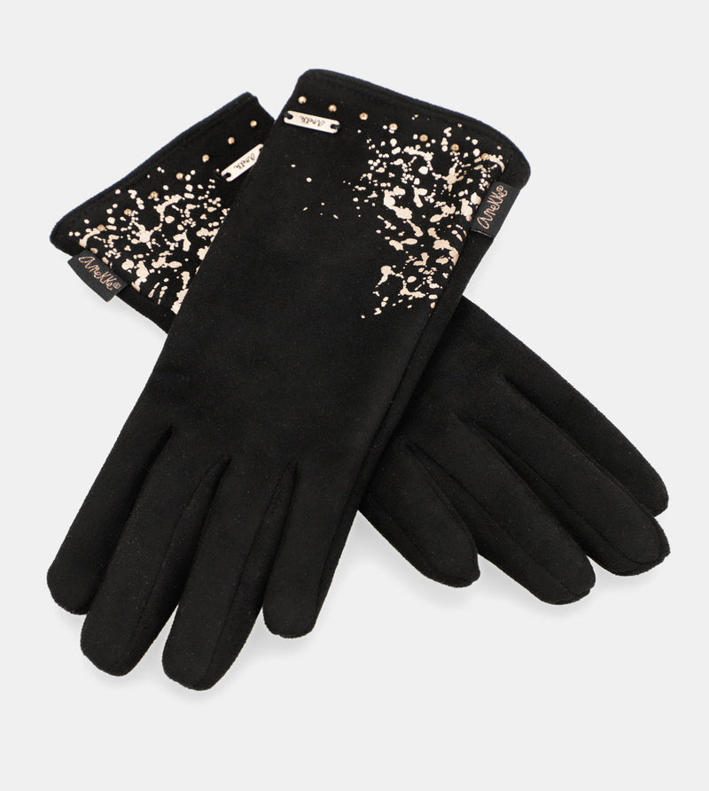 Gants doublés en polaire noirs