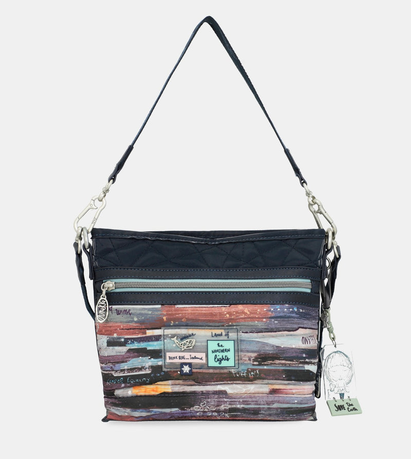 Sac crossbody matelassé Nature Ocean avec deux poignées