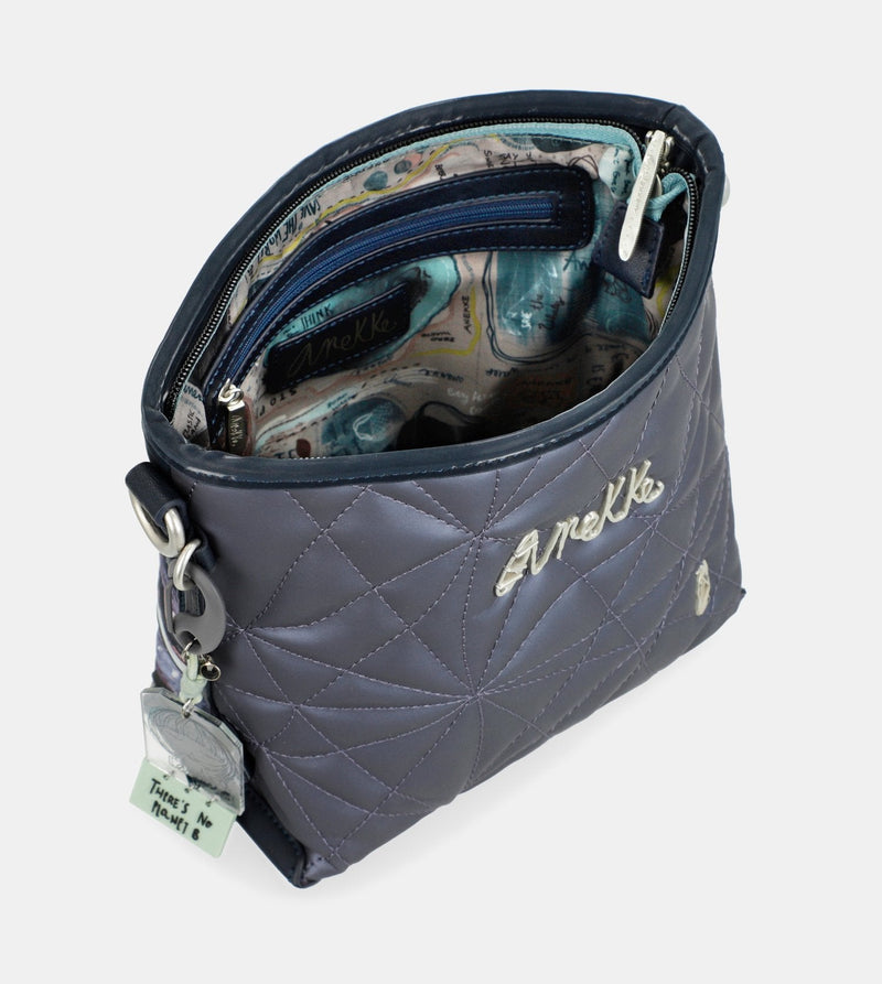 Sac crossbody matelassé Nature Ocean avec deux poignées