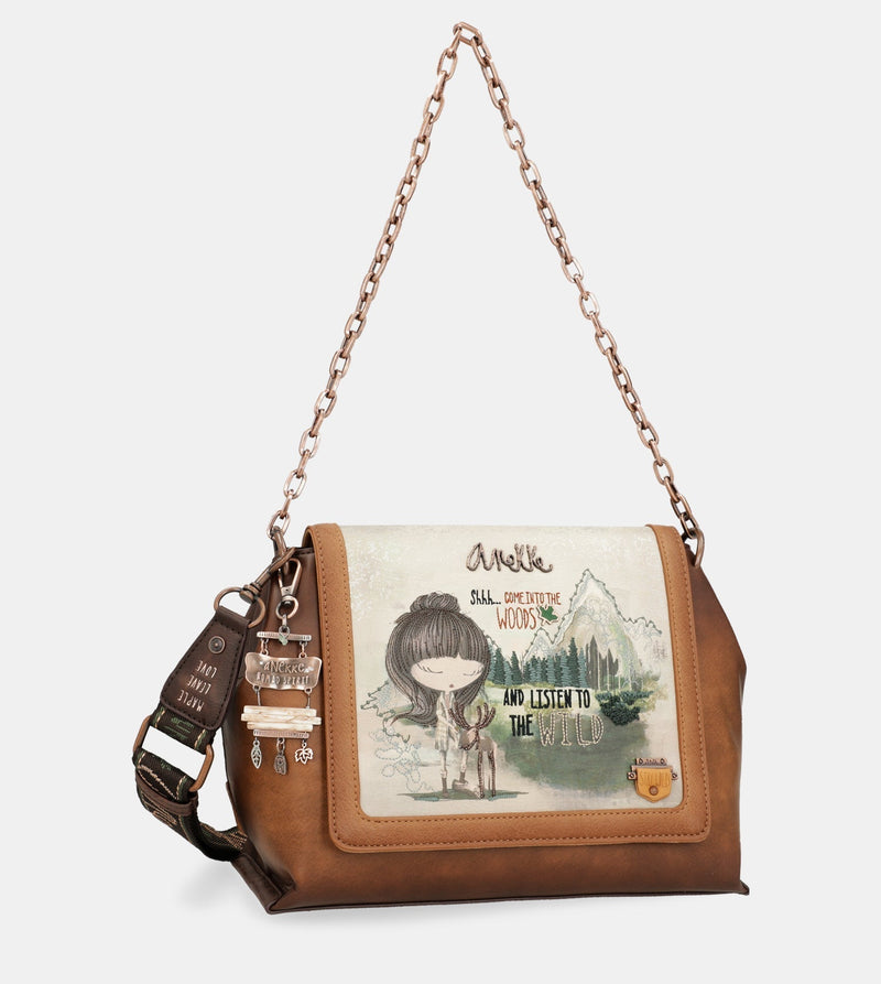 Le sac d'embrayage à rabat à poignée forestière