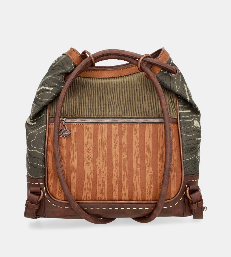 Le sac d'épaule forestier convertible en un sac à dos la forêt