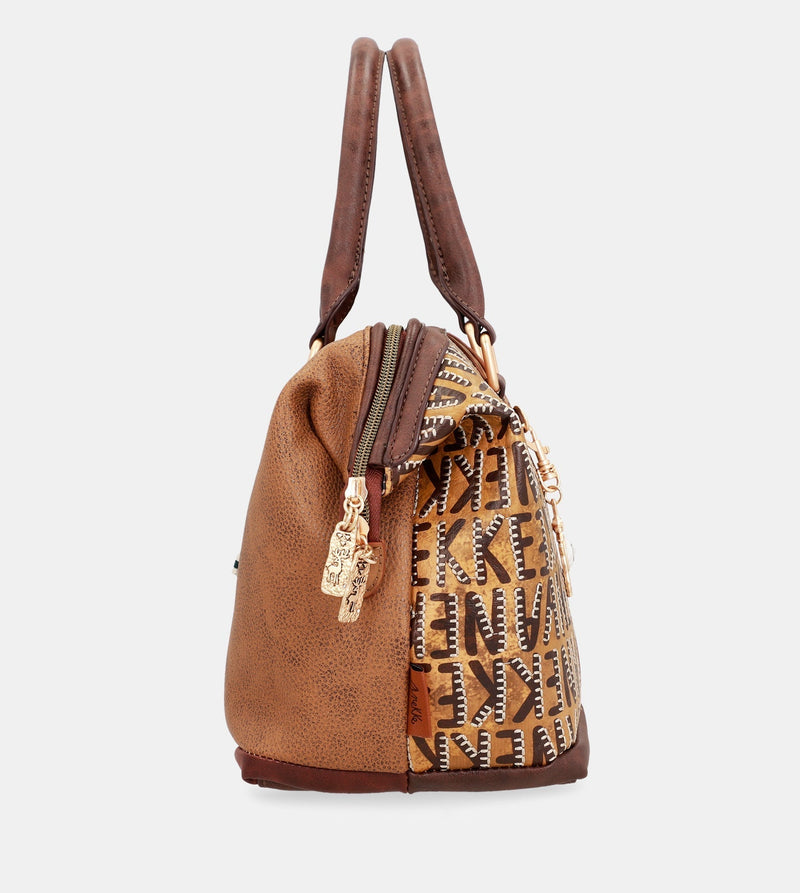 Sac de bowling de logo brun urbain