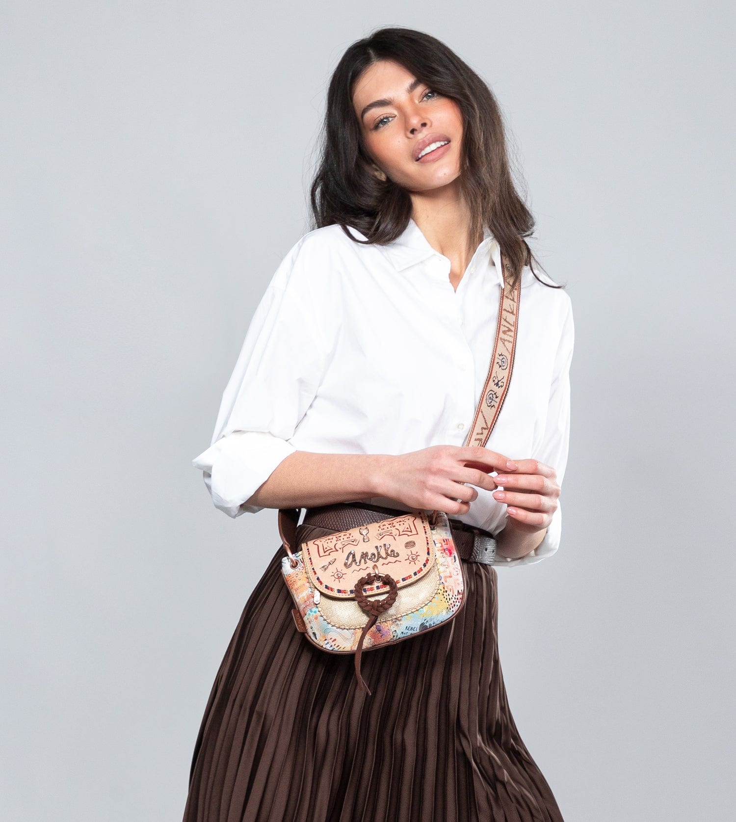Bag de crossbody imprimé ethnique de la tribu