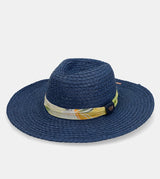 Chapeau de raffina bleu marine