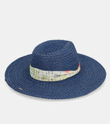 Chapeau de raffina bleu marine