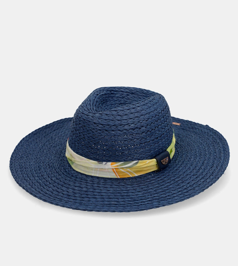 Chapeau de raffina bleu marine