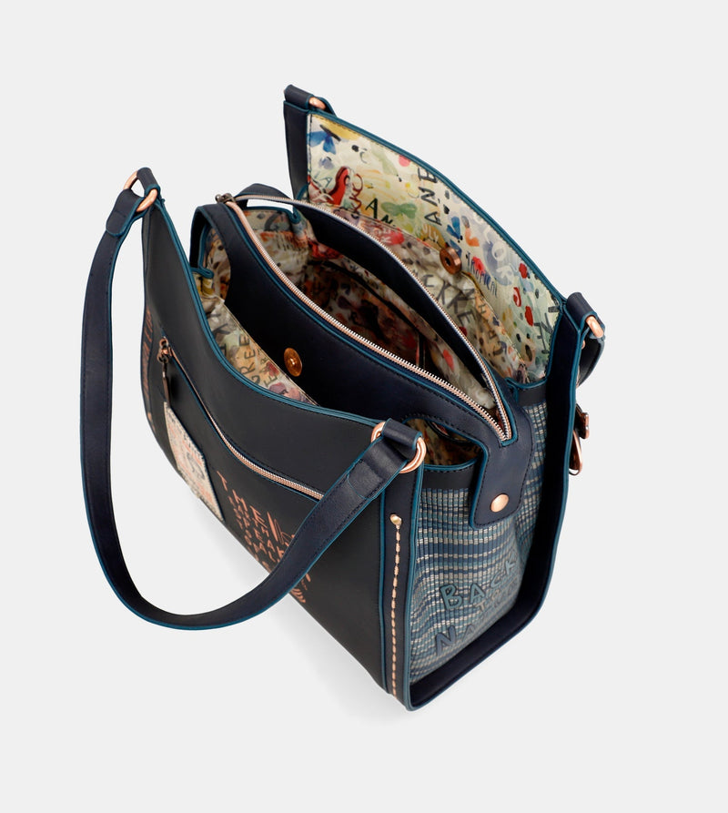 Nature Pachamama Navy Blue Crossbody Bag