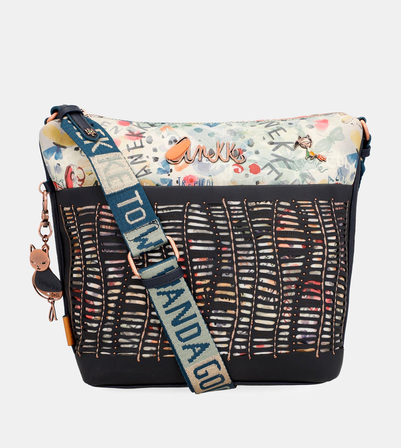 Nature Pachamama Navy Blue grand sac crossbody