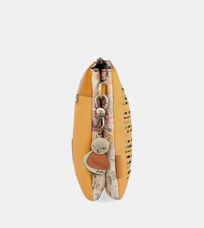 Nature Pachamama Ocher Crossbody Band avec deux compartiments