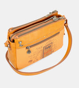 Nature Pachamama Ocher Crossbody Sac avec 3 compartiments