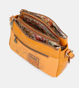 Nature Pachamama Ocher Crossbody Sac avec 3 compartiments