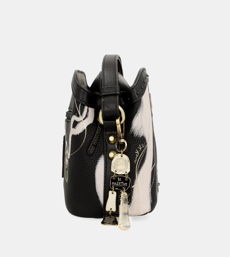 Nature Shodō 3 compartiment Black Messager Sac noir
