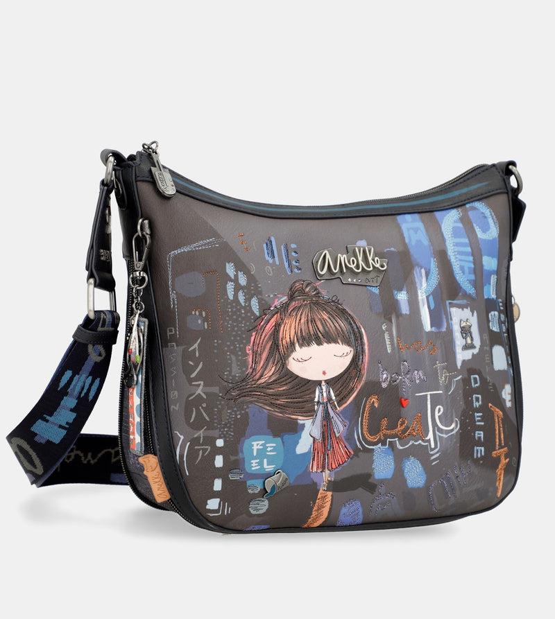 Grand sac à bandoulière contemporain contemporain