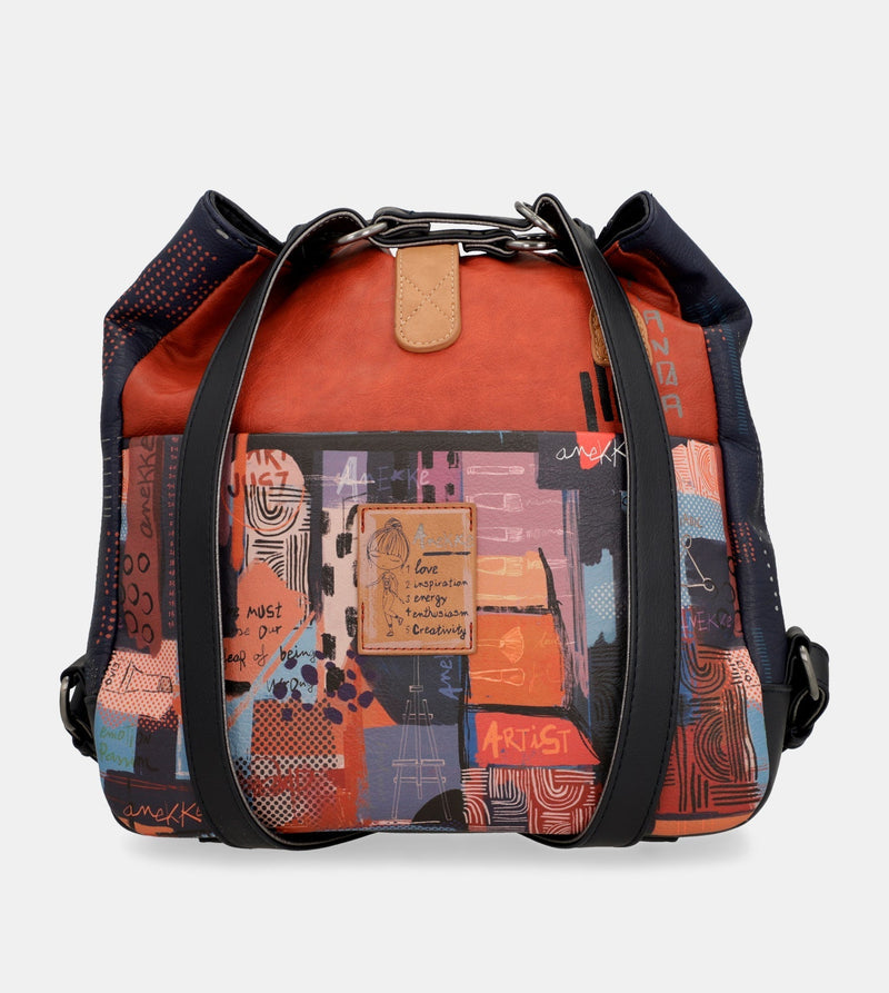 Sac à bandoulière contemporain convertible en un sac à dos contemporain