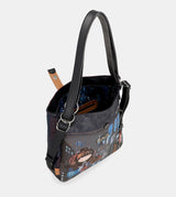 Sac à bandoulière contemporain convertible en un sac à dos contemporain