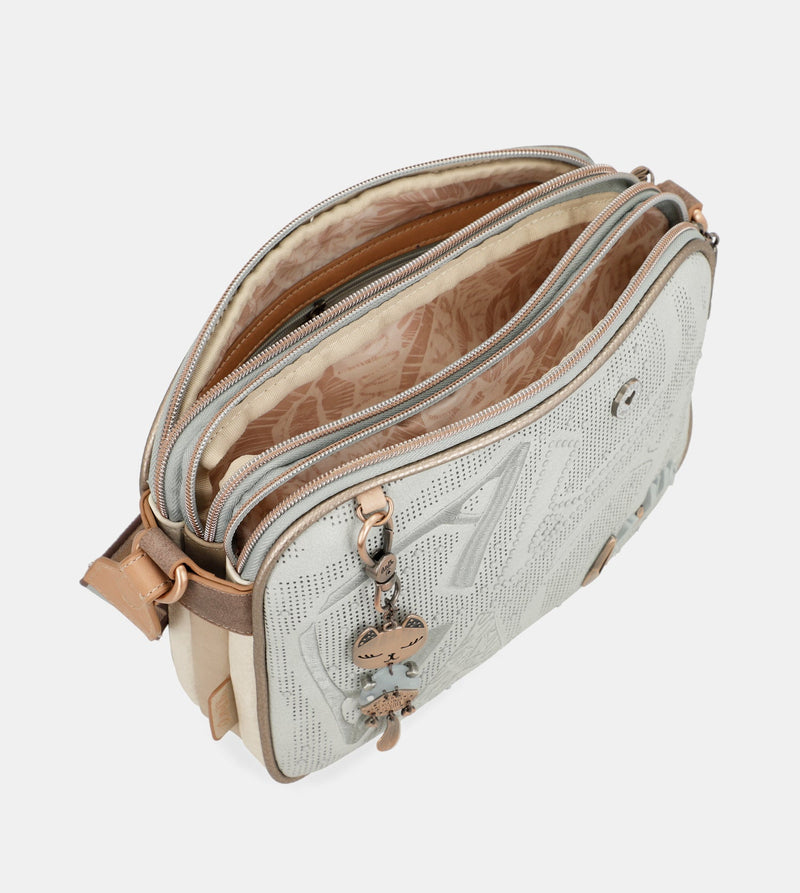 Sac bandoulière 3 compartiments Passion