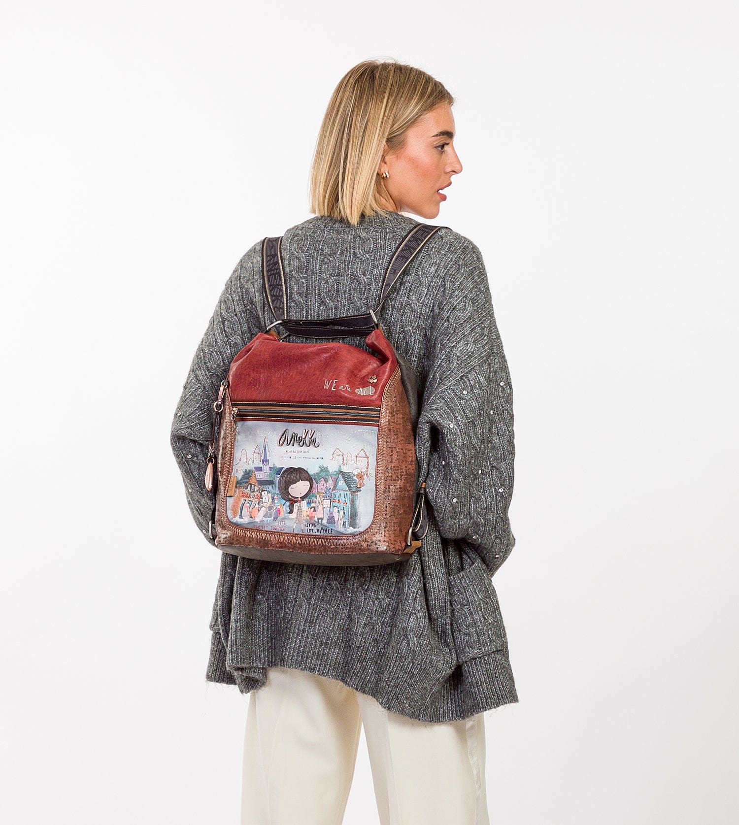 Sac à bandoulière convertible en voix de sac à dos
