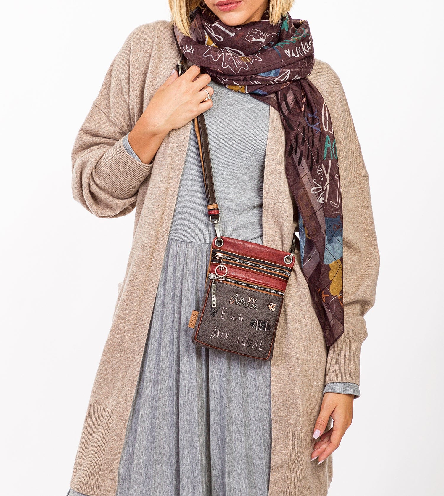 Respectez le mini sac d'épaule à double compartiment