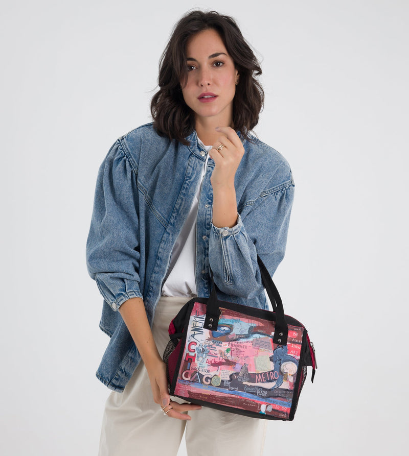 Sac à lunch de la ville avec une sangle à bandoulière